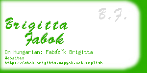 brigitta fabok business card